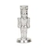 Breebe 6" Silver Cast Iron Christmas Nutcracker Hand Painted Figurine In Silver