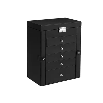 Breebe 6-tier Large Jewelry Case With Drawers Black