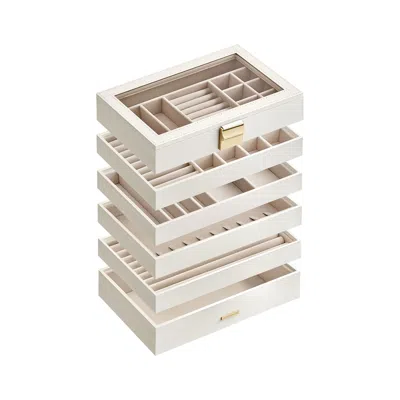 Breebe 6-tier Stackable Jewelry Trays Cloud White In Neutral