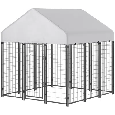 Breebe 6 X 6 Ft Heavy Duty Dog Kennel With Welded Wire Panels In White