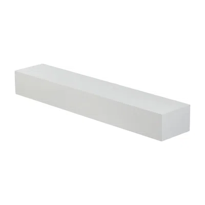 Breebe 60 Inch Paulownia Solid Wood Fireplace Mantel Floating Shelf White Home Decor