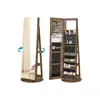 Breebe 61-inch Jewelry Cabinet With Lights - Rustic Brown In Brown