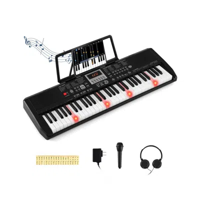 Breebe 61 Keys Portable Keyboard For Beginners Electric Piano Keyboard Kit With 200 Rhythms And 200 Tones In Multi