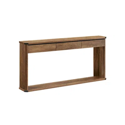 Breebe 63 Inches Console Table With 3 Drawers In Brown