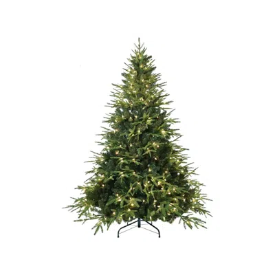 Breebe 6.5' Pre Lit Full Pine Christmas Tree With Decorations In Green