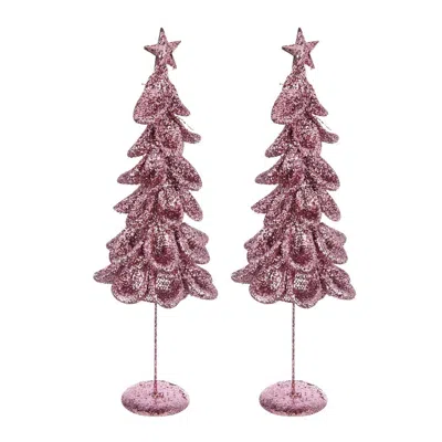 Breebe 6.5 X 6.5 X 20.1" Mesh Ruff Tree, 2 Pack In Pink