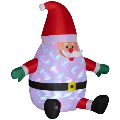 Breebe 6ft Inflatable Santa Claus With Rotating Light In Multi