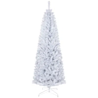 Breebe 6ft Pencil Xmas Tree With 618 Tips In White