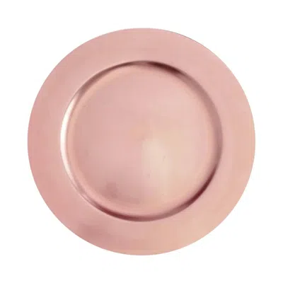 Breebe 6-pack Acrylic Round Charger Plates 13" In Blush Pink, Dinner Party Decor Charger Tableware