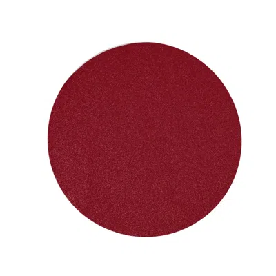 Breebe 6-pack Placemats Glitter Design Burgundy Sparkle Round - Non-slip Decorative Dining Table Mats 13" In Red