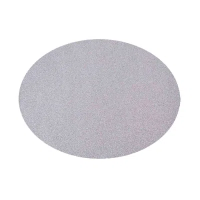 Breebe 6-pack Placemats Glitter Design Silver Sparkle Oval - Non-slip Decorative Table Mats For Dining 12"x