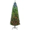Breebe 7 Ft Artificial Christmas Tree With Synchronized Lights And Timer In Green