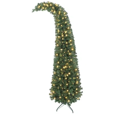 Breebe 7 Ft Prelit Christmas Tree With 300 Led Lights And Metal Stand In Green