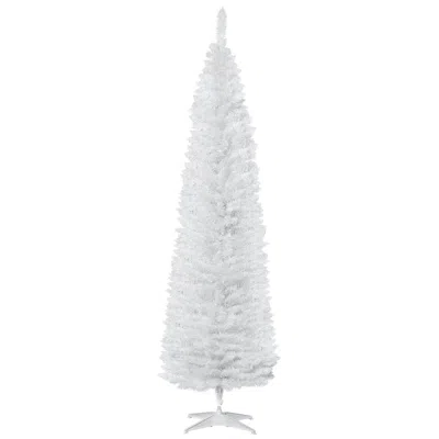 Breebe 7' Slim Artificial Pencil Christmas Tree With 499 Tips In White