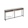 Breebe 70 Inch Console Table With Outlet And Shelves