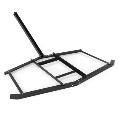 Breebe 74 Inch Wide Driveway Drag Tow Behind Landscape Leveling Rake With Reinforced Bars In Black