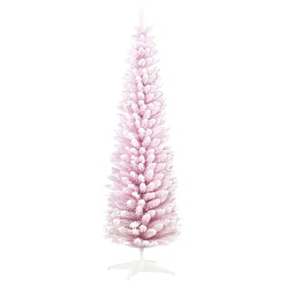 Breebe 7ft Decorated Artificial Christmas Tree With Realistic Branches In Pink