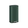 Breebe 8- Gallon Silver Step-open Trash Can With Plastic Inner Bucket In Green