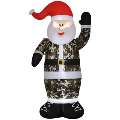 Breebe 8 Ft Christmas Inflatable Santa Claus With Led Lights In Multi