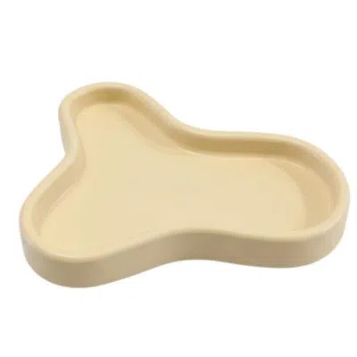 Breebe 8" Light Yellow Resin Handmade Geometric Trinket Tray In Brown