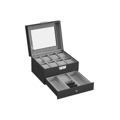 Breebe 8-slot Watch Box Black And Gray