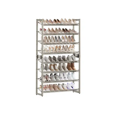 Breebe 8-tier Metal Shoe Organizer In Gray