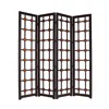 Breebe 84" Brown Folding Four Panel Screen Room Divider In Brown