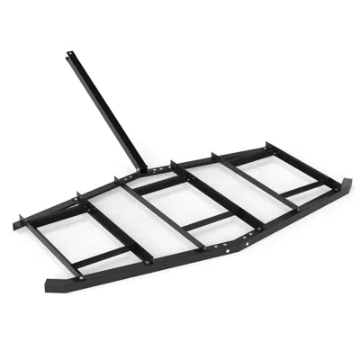 Breebe 84 Inch Wide Driveway Drag Tow Behind Landscape Leveling Rake With Reinforced Bars In Black