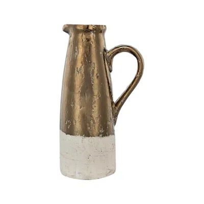Breebe 8.9" X 5.7" X 14.4" Candia Terracotta Pitcher, Sienna Brown