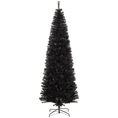 Breebe 8ft Artificial Pencil Christmas Tree With Stand, 1168 Tips In Black