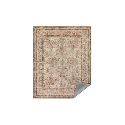 Breebe 8x10 Ft Area Rug, Farmhouse Style In Brown