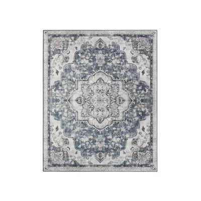 Breebe 8x10 Ft Area Rug, Traditional Vintage Style In Gray
