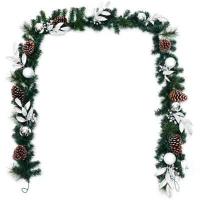 Breebe 9 Feet Pre-lit Artificial Christmas Garland With Led Lights In Green
