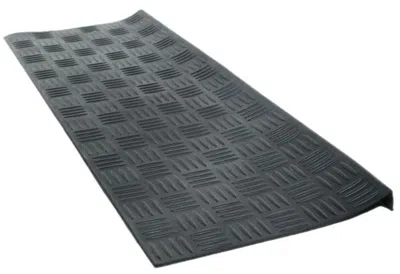 Breebe 9" X 30" Black Rubber Outdoor Door Mat
