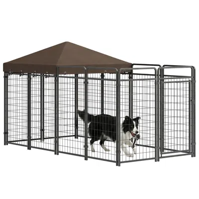 Breebe 9.3 X 4.6 Ft Dog Run With Galvanized Steel Frame In Black