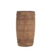 Breebe 9"brown Solid Wood Cylinder Table Vase In Brown