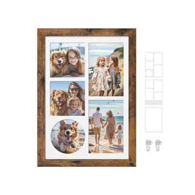 Breebe A4 Picture Frame Collage Brown