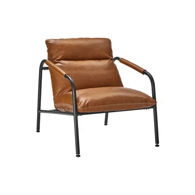 Breebe Accent Chair With Sleek Frame, Caramel Brown In Multi