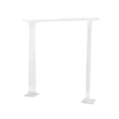 Breebe Acrylic Flower Stand Rectangular Design Clear - Decorative Floral Frame Table Centerpiece For Events