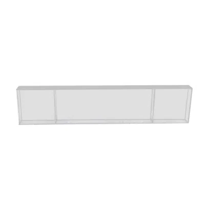 Breebe Acrylic Table Top Bridge Connector Rectangular Plate 46"x12" Clear - Durable Design For Pedestal Sta