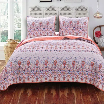 Breebe Amber Quilt Set 3-piece King/cal King In Pink