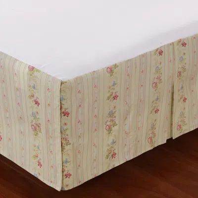 BREEBE ANTIQUE ROSE ECRU BED SKIRT 15″ FULL