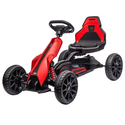 Breebe Aosom 12v Electric Go Kart For Kids, Outdoor Ride-on Toy With Forward Backward Drive & Adjustable Sp In Multi