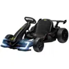 Breebe Aosom 24v 7.5 Mph Electric Go Kart With Adjustable Seat, Drifting Car Battery Powered Ride On Toy Ou In Black