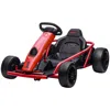Breebe Aosom 24v 8.1 Mph Electric Go Kart, Drifting Car Battery Powered Ride On Toy Outdoor With Slow Start In Red