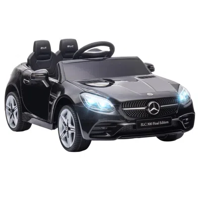 Breebe Aosom Mercedes Slc 300 Licensed Kids Electric Car With Remote Control, 12v Battery Powered Kids Ride In Black