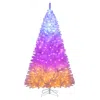 Breebe Artificial Christmas Tree Hinged Pre-lit Xmas Tree With 11 Lighting Modes