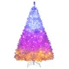 Breebe Artificial Christmas Tree Hinged Pre-lit Xmas Tree With 11 Lighting Modes In Multi