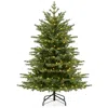 Breebe Artificial Christmas Tree With 1426/2116/3156 Lush Pvc And 200/300/400 Warm White Led Lights In Green