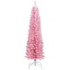 Breebe Artificial Christmas Tree With 328 Branch Tips And Folding Metal Stand For Home In Pink